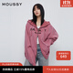 moussy 秋季新品男友風貼布刺繡拉鏈外衣外套女028IAZ90-1017 090粉紅色 均碼 00020/F