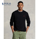 Polo Ralph Lauren 拉夫勞倫 男裝 經(jīng)典版平紋針織長(zhǎng)袖T恤RL13770 001-黑色 L 偏大