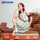 FILA FUSION趙露思同款|斐樂潮牌女裝連衣裙2025秋新款時(shí)尚修身背心裙 冷白灰-GY S 160/80A/S