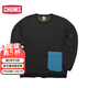CHUMS洽洽鳥(niǎo) 時(shí)尚戶(hù)外男加絨休閑棉質(zhì)圓領(lǐng)衛衣CH00-1346 黑色/K047 L