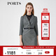 PORTS寶姿春夏新品女裝長(cháng)袖中長(cháng)連衣裙LM8D030MFF062【下架】 黑色混色 XL (10)