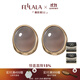 翡拉拉（fellala）新品「滿月」系列灰瑪瑙大耳釘輕奢高級(jí)感耳環(huán)大女主風(fēng)耳飾送禮物 灰色 一對(duì)