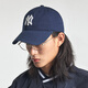 美職棒（MLB）男女復古可調節軟頂運動(dòng)棒球帽休閑遮陽(yáng)鴨舌帽情侶CP77/CP66 藏藍NY大標【CP66-50NYS】 均碼