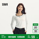 森馬（Semir）長(zhǎng)袖T恤女短款撞色打底衫簡(jiǎn)約風(fēng)秋季假兩件修身衣服101524101005