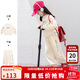 圖圖小象女童套裝兒童衛(wèi)衣褲子中大童運(yùn)動(dòng)兩件套 杏色  140 身高約140cm