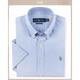 POLO SPORT RALPH LAUREN拉夫勞倫夏季高端休閑小彩馬牛津布短袖襯衫免燙 淺藍(lán)色 M(國內(nèi)現(xiàn)貨)
