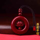 BJYL朱砂蓮花平安扣吊墜男項(xiàng)鏈女款本命年護(hù)身毛衣鏈掛件情侶禮物飾品 蓮花平安扣（配掛繩）