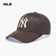 MLB帽子男女同款棒球帽硬頂鴨舌帽休閑運動帽四季3ACPB095N-50BRS-F