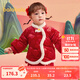 巴拉巴拉童裝兒童羽絨服嬰兒外套2025新寶寶女童春裝新年拜年服新中式衣服 紅色調00366-灰鴨絨  100 充絨量68g