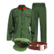 致情懷65老式套裝的確良男女老兵聚會服裝知青演出服六五軍綠色 的確良-4兜【含帽+腰帶+領章】 2號(建議高168-173體重100-140)