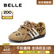 百麗（Belle）張凌赫同款方程式跑道賽車(chē)鞋女25秋新商場(chǎng)同款休閑鞋E2L1DCM5預售 棕色豹紋【章若楠同款】 38