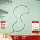 六福珠寶 黃金轉(zhuǎn)運(yùn)珠福滿傳家玉髓足金和田玉項(xiàng)鏈 總重約42.00克