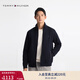 TOMMY HILFIGER25春夏新款男裝雙面布立領(lǐng)鑲邊口袋寬松亞洲版開(kāi)衫衛衣外套 藏青色DW5 XL