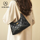 奧康（Aokang）包包女款時(shí)尚菱格繡線(xiàn)包洋氣腋下挎包單肩包生日新年情人節禮物 經(jīng)典黑(雙肩帶*小號)