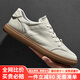 皓頓（HAUT TON）男鞋子2025新款夏季百搭真皮板鞋運(yùn)動(dòng)鞋透氣軟皮休閑小白鞋男士潮 白色 42 適合運(yùn)動(dòng)鞋43碼