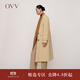 OVV秋冬熱賣(mài)女裝復古雙排扣高支羊毛通勤長(cháng)款經(jīng)典大衣 燕麥（凈色）A7 L
