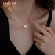 Lnieer小方糖吊墜925銀項(xiàng)鏈女款網(wǎng)紅銀項(xiàng)鏈輕奢高級(jí)感小眾項(xiàng)鏈女鎖骨鏈 三個(gè)方糖項(xiàng)鏈【925銀】