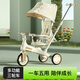 BABYLABOLABO兒童三輪車腳踏車遛娃神器1-3歲寶寶平衡車溜娃手推車玩具三輪車 輕奢白【五種模式+雙向座椅+】