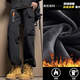 至唯美式三防寒水沖鋒褲男款秋冬季加絨配馬丁靴的褲子機能工裝登山褲 K1229J黑色 加絨 3XL【推薦155-185斤】