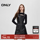 ONLY秋季復(fù)古風(fēng)長袖套裝收腰PU短裙連衣裙女|12437Y006 H1Z 黑色 M (165) 84A