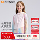moodytiger兒童冰皮衣夏季男童防曬服涼感透氣薄款女童防曬衣撞色防蚊皮膚衣