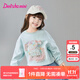 笛莎（DEESHA） 童裝女童長(cháng)袖衛衣2025秋季新款兒童女孩可愛(ài)小羊印花圓領(lǐng)衛衣 微光綠 100