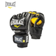 EVERLAST 半指分指MMA UFC散打搏擊綜合格斗真皮拳套手套激戰同款 黑色 XL