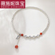 薇施妮（WEISHINI）S925銀新中式平安喜樂腳鏈女復(fù)古圓珠時尚腳飾百搭配飾 AS045【 銀色】   LW 925銀