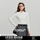 初語(yǔ)【暖皮衣】德絨t恤女秋冬高領(lǐng)打底衫長(cháng)袖修身輕暖上衣七夕 米白色 M