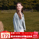 betu女裝2025秋季新款短外套拼接蕾絲邊時(shí)髦洗水牛仔外套2508T50 淺牛仔藍 M