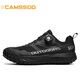 美駱世家（CAMSSOO）秋冬戶(hù)外休閑男鞋旋轉紐扣防滑耐磨體能登山鞋透氣戶(hù)外徒步鞋旅行 黑色 43
