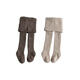 季米塔（Jimita）女童連褲襪秋冬季加絨寶寶連腳打底褲外穿加厚保暖兒童薄絨打底襪 咖色+米色 - 2條 XS （建議身高80-90cm）