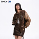 ONLY秋季NBA聯(lián)名款百搭字母短款棒球服外套女|124136016 E11 鏡瓶棕色 M (165) 84A