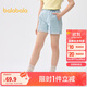 巴拉巴拉童裝兒童短褲女童2025夏裝牛仔休閑中大童褲子208225110002