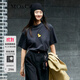 MO&Co.春夏卡通刺繡小黃鴨高領(lǐng)內搭上衣短袖T恤女黑色白色內搭 古堡灰色 M