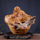 太行崖柏烏木金絲楠抱石山水木雕花鳥(niǎo)人物根雕擺件送禮辦公工藝品 彌勒32（尺寸見(jiàn)首圖） 聯(lián)系客服后再下單（尺寸見(jiàn)圖片）