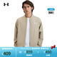 安德瑪（UNDERARMOUR）UA秋冬EF Woven男女情侶簡(jiǎn)約運動(dòng)休閑夾克外套1389367 都市卡其色299 L