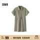 森馬（Semir）連衣裙女翻領(lǐng)燈籠袖休閑風(fēng)2025夏季防曬收腰短裙戶(hù)外109325114027