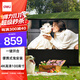 得力（deli）免安裝便攜式地拉投影幕布家用/戶(hù)外 100英寸16:9幕布一鍵開(kāi)合適配堅果極米小米當貝投影儀50445S