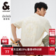 杰克·瓊斯（JACK&JONES）25年男裝春夏季重磅棉寬松復古哥特字母發(fā)泡印情侶短袖T恤男小眾 乳白色A05 常規 2XL