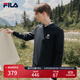 FILA斐樂(lè )男裝套頭衛衣秋冬商務(wù)休閑通勤圓領(lǐng)衛衣上衣 正黑色-BK 180/100A/XL