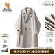 William fox&sons100%高密精紡褶皺復(fù)古面料英倫復(fù)古經(jīng)典中長(zhǎng)款過(guò)膝休閑風(fēng)衣外套 米白色 L /50