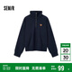 森馬（Semir）衛衣女冬半拉鏈立領(lǐng)小狗oversize條紋抓絨套頭衫疊穿101724116003