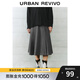 UR冬季新款女裝輕通勤簡(jiǎn)約休閑后拉鏈半裙UWM540012 冷灰 XL
