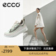 愛(ài)步（ECCO）運動(dòng)鞋女 輕盈拼接休閑鞋徒步鞋女 靈動(dòng)218263 砂礫灰/抹茶綠/砂礫灰 37