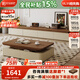和諧都匠2025新款電視柜中古風(fēng)落地客廳家用小戶(hù)型茶幾電視柜組合胡桃復古 2米電視柜-胡桃色臺面 整裝發(fā)貨