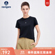 Navigare意大利小帆船純棉百搭T恤衫女25夏季新品休閑圓領(lǐng)體恤衫短袖上衣 暗夜黑 XL