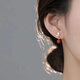 彩萊婭s925銀優(yōu)雅蝴蝶紅珠耳釘女潮時尚輕奢耳墜女士耳環(huán)小眾輕奢耳飾品 s925銀蝴蝶紅珠耳釘(兩只價) 925銀