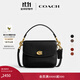 蔻馳（COACH）經(jīng)典標志CASSIE19號單肩斜挎包翻蓋早秋女包 黃銅色硬件/黑色（新版）