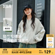 森馬（Semir）外套女短款特寬松廓形2025春新款插肩袖刺繡棒球服質(zhì)感夾克甜酷風(fēng) 淺灰20058 L 165/88A